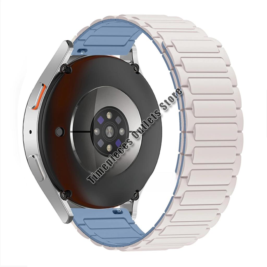 20MM 22MM Magnetic Silicone Strap for Samsung Galaxy Watch 7 FE 6 5 4 40/44mm Classic 5Pro Band for Huawei Watch 5 GT5 Pro 46MM