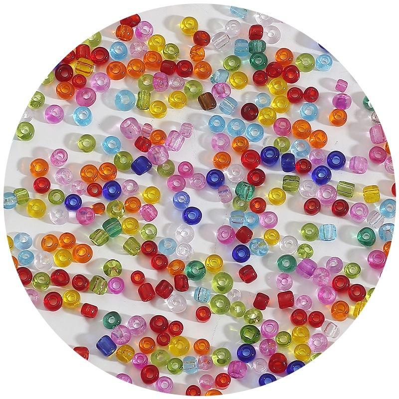 Transparent Glass Rice Beads Loose Beads Beading Accessories Handmade Diy Bracelet Hairpin Jewelry Materials Beads for Jewelry Making
