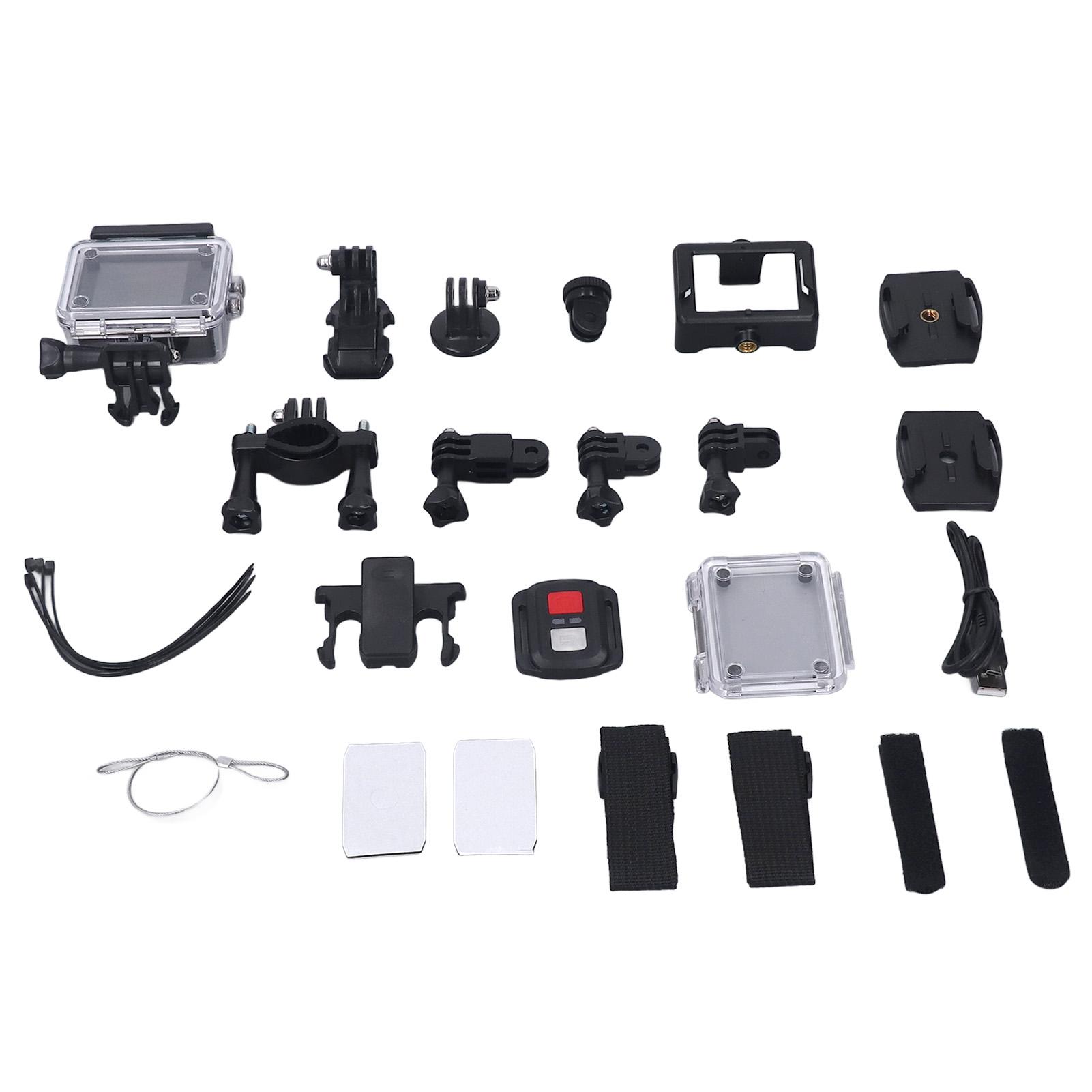 

Action Camera 4K 2in Color Display Screen 170 Degree Wide Angle 30M Waterproof WiFi Sport Camera