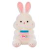 Adorable White Bunny Plush Toy With Milk Bottle Design Soft And Cuddly For Girls