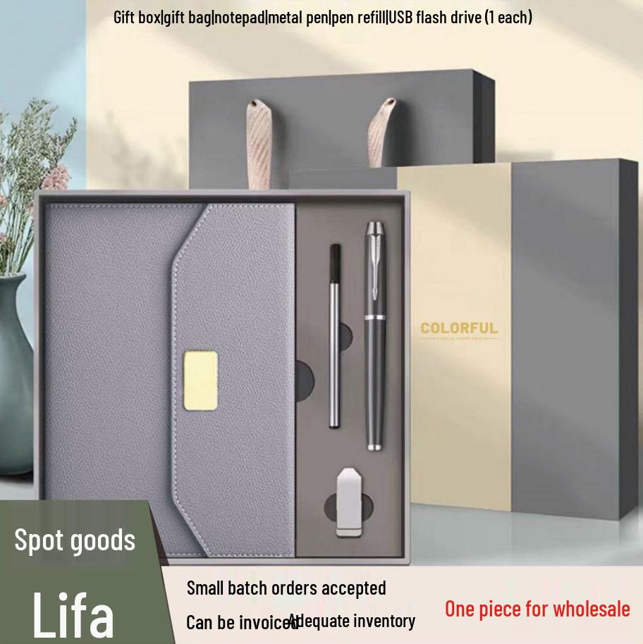 Individuell gestaltbare Firmen-Geschenkbox: Personalisierter Geschäftsnotizblock mit Logo-Druck