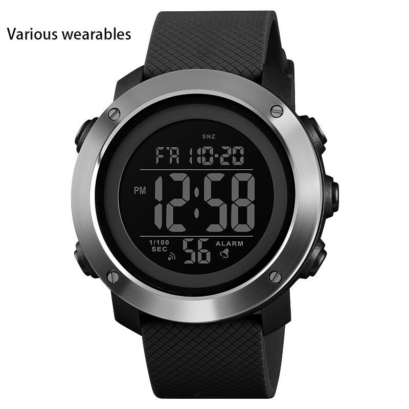 

Обратный отсчет Мужские студенческие электронные часы мужские многофункциональные спортивные часы с двойным дисплеем