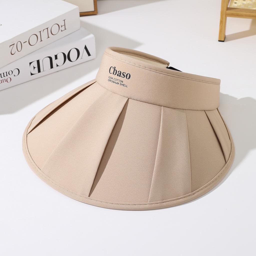 New empty top shell sun protection hat UV protection vinyl hat women's summer big brim sun hat riding