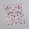 1 Sheet Chic Self Adhesive Manicure Decal Lovely Red Fruit Strawberry Bowknot 5D Nail Art Stickers Diy Accessories