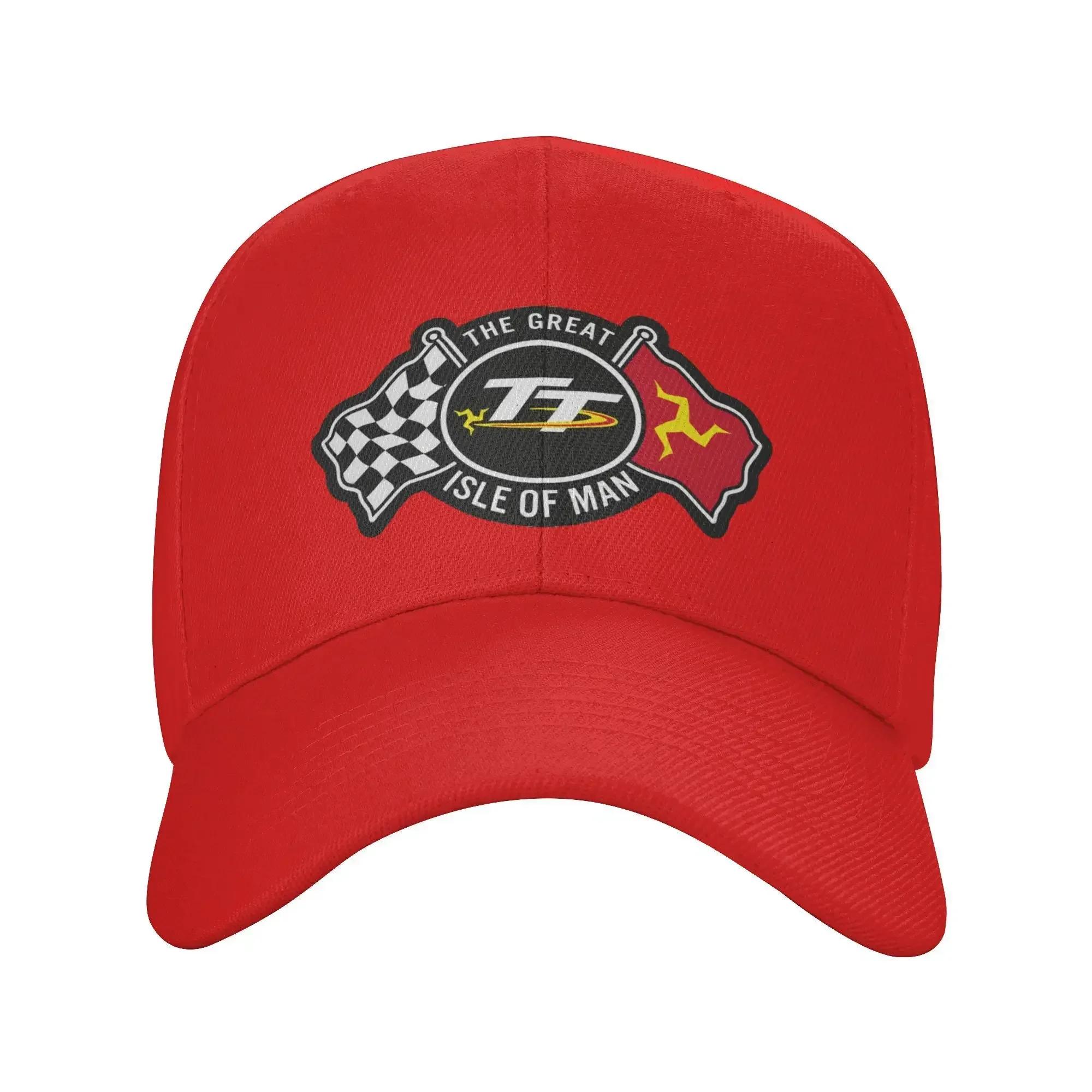 Custom Fashion Unisex Isle of Unisex TT Races Baseball Cap Adult Motorcycle Sports Adjustable Dad Hat for Unisex Women Outdoor One Size