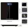 Multi-function Square Weight Scale Digital Bathroom Scale Highly Accurate Body Weight Scale With Lighted LED Display Round Corne