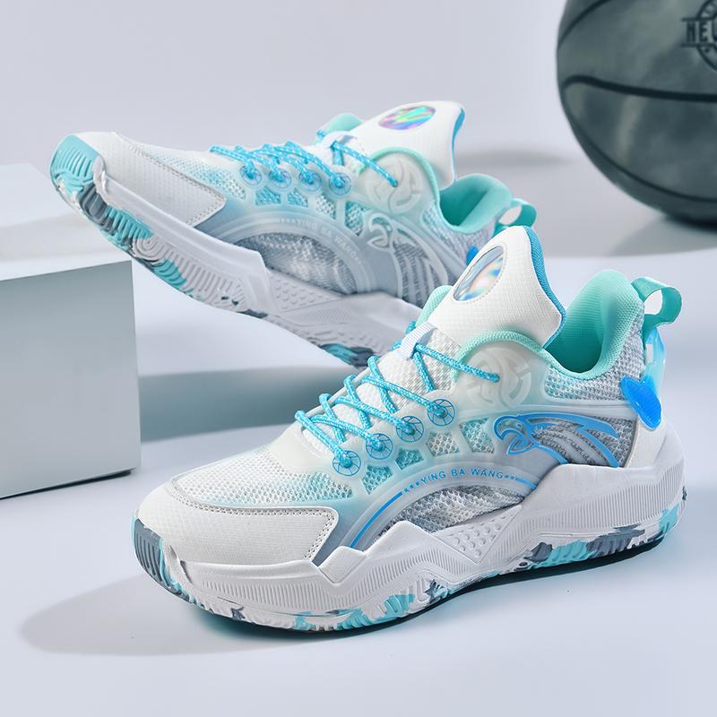 Luminous breathable mesh basketball shoes, luminous sole basketball shoes, friction has sound