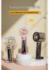 Portable USB Handheld Fan with Strong Wind, Climbing Hook, and Atmosphere Light