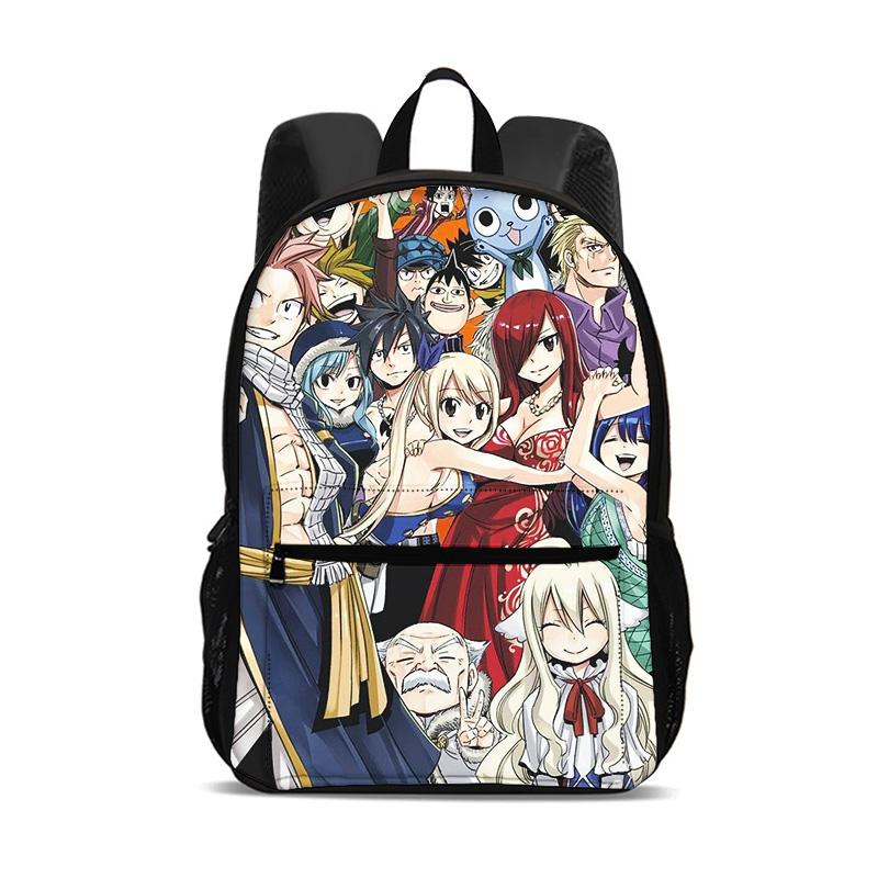 Fairy Tail Cartoon Large Capacity Backpack Student Boys and Girls Best Gift Stationery Sport Travel Large Backpack