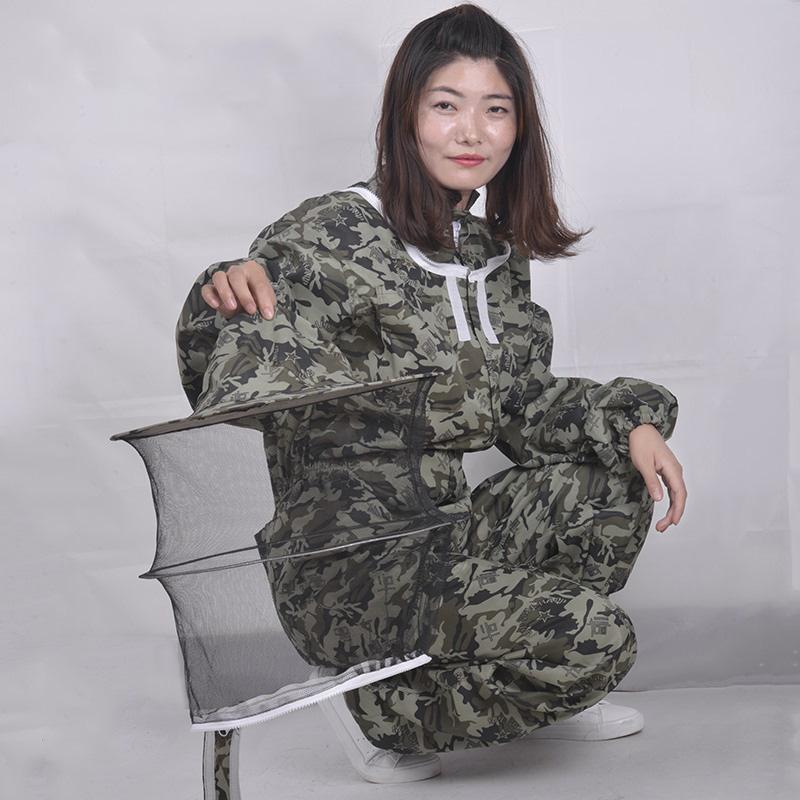 Biskötselprodukter Skyddskläder Jacka Byxor Slöja Bi-skyddande Klänning Kamouflage Biskötseldräkt Skyddande