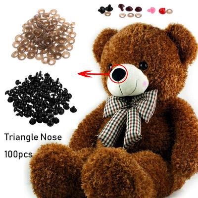 100pcs Craft DIY Tool Bear Buttons Doll Noses Triangle Nose Safety Parts Dolls Accessories