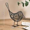 1Pc Iron Little Bird Statue Modern Design Animal Figurine Home Office Decoration Craft Home Decoration Accessories