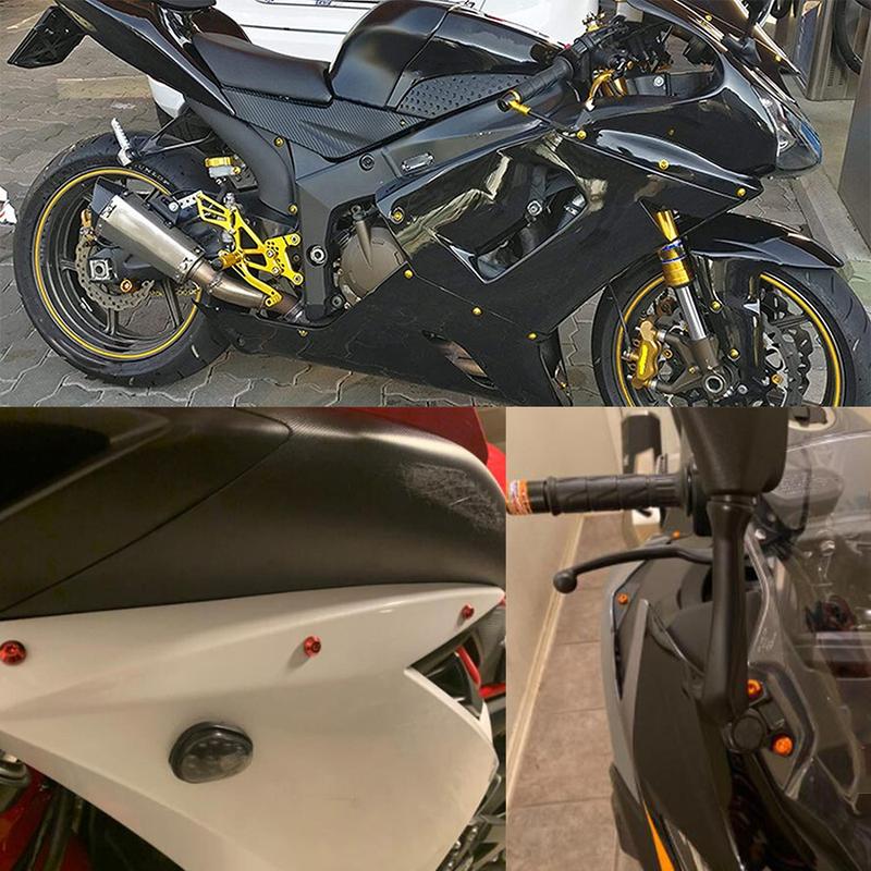 Pro Kawasaki NINJA 250R 300 ER6 650 ZX6 ZX7 ZX9 ZX10 ZX12 ZX14 Z1000 Z900 Z800 Z750 Z650 Šrouby kapotáže Upevňovací klip Sada šroubů