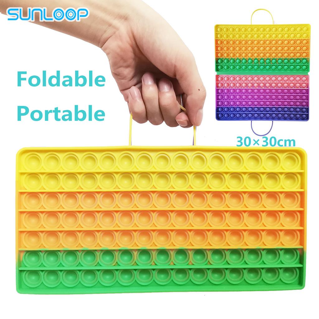 30cm Big Pops Size Push Bubble Fidget Toy Board Game Autism Stress Reliever Toys Kids Simple Dimple Game AHDH autism