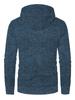 Men's Casual Jacquard Knit Hoodie Cardigan