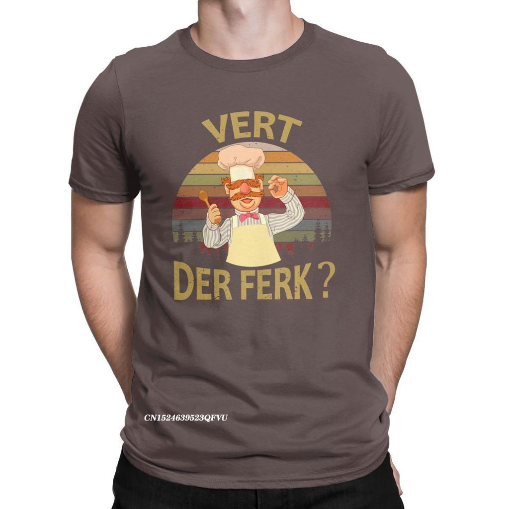 Men T-Shirts Vert Der Ferk Cook Swedish Chef Casual T Shirts Graphic Cooking Culinary T Shirts EMO Clothes Printed