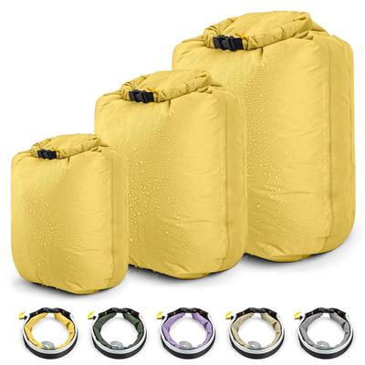 Large Waterproof Dry Stuff Set of 3 Water Resistant To Over Made of Durable 20D Nylon Perfect for Outdoor and Everyday Storage Capacity, Lightweight,