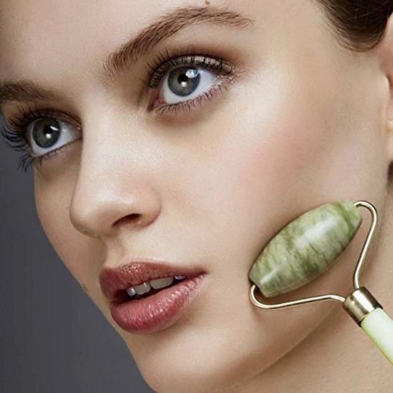 Natural Jade Scraping Board Roller Massager for Face Neck Body Eyes Facial Gua Sha Set Skin Care Scraping Tool for Improve Skin Condition