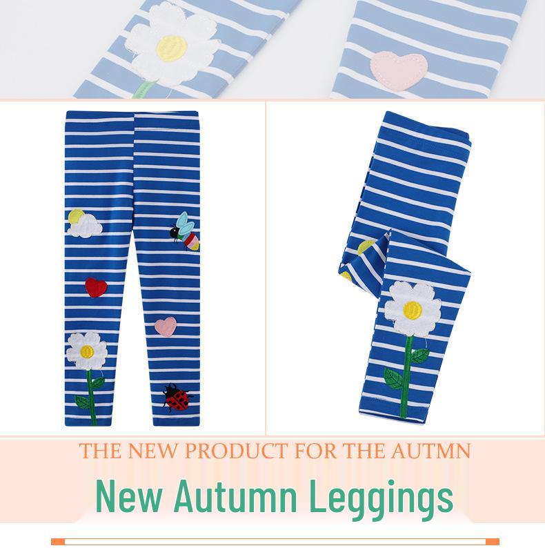 Girls' Cotton Leggings for Spring, Summer & Autumn