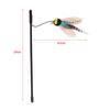 Simulation Insect Cat Teaser Stick Bite Resistant with Bell Cat Feather Toy Random Color Detachable Pet Interactive Toy