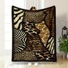 Safari Animal Print Blanket Bedroom Blanket for Livingroom Couch Lunch Break Soft Throw for Friend's Festival Gift