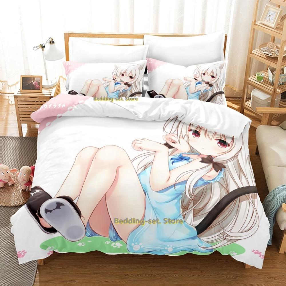 Tonari No Kyuuketsuki-san Zestaw Pościeli Pojedynczy Bliźniak Pełny Queen King Size Zestaw na Łóżko Dorosły Dziecko Sypialnia Zestawy Poszewek na Kołdrę Anime Łóżko
