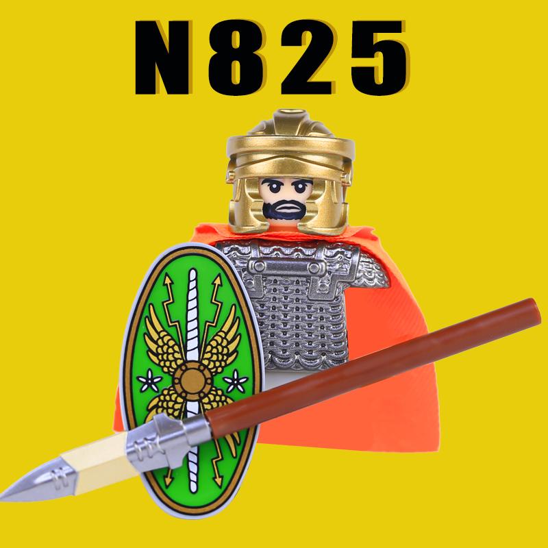 Medieval Military Rome Knights Building Blocks Castle Army Warrior Soldier Figures Crossbowman Shield Sword Legion Bricks Toys