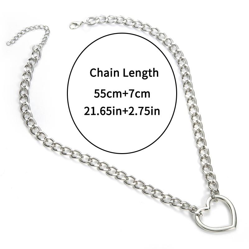 Punk Chain With Lock Necklace For Women Men Padlock Pendant Gothic Grunge Aesthetic Egirl Alternative Fashion Jewelry