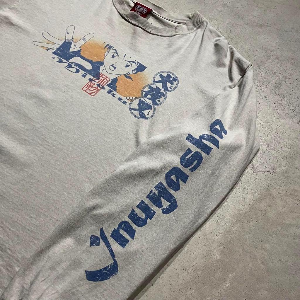 [USED] 00s INUYASHA Inuyasha Miroku anime manga long-sleeved T-shirt