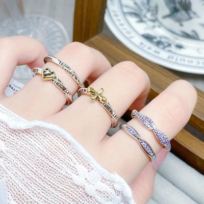 Qixi Festival Mobius Graffiti Kreuzring Punk Hip Hop Liebe Paar Ring Persönlichkeit Öffnung Zeigefingerring