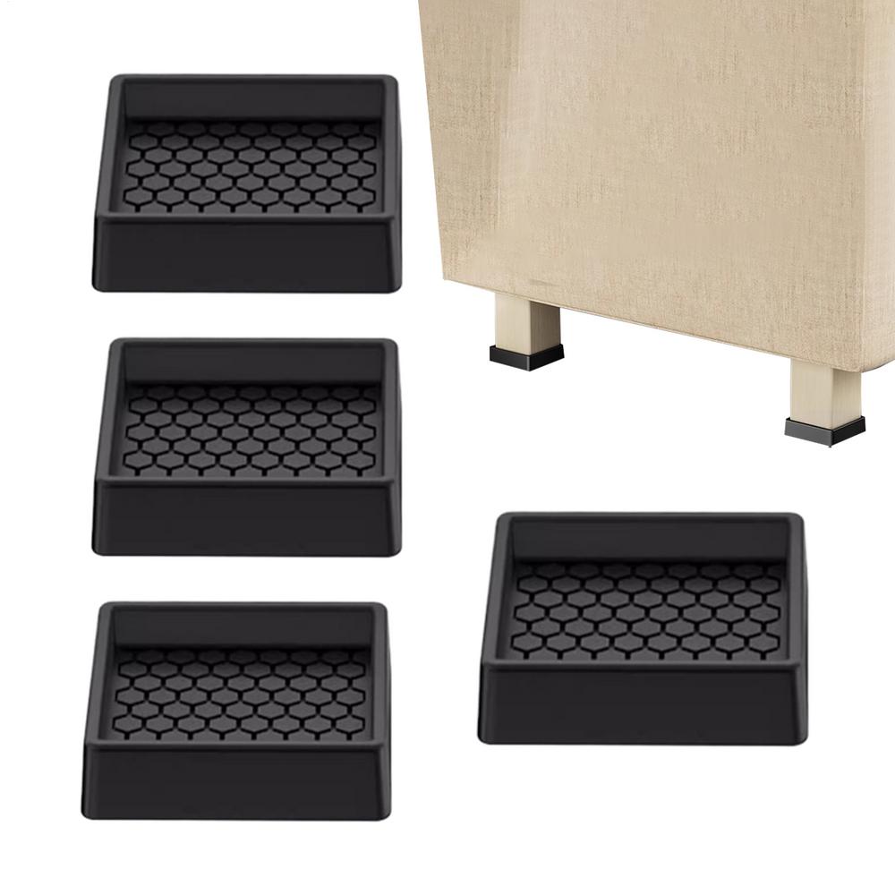 Furniture Floor Protectors 4 Pieces Silicone Caster Cups Stoppers Furniture Sliders For Hardwood Floors For Bed Couch Cabinet