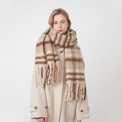 Herbst und Winter weich und warm Imitation Kaschmir Plaid Quaste Frauen Mohair Schal Schal Schal