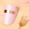 LED Face Mask Light Therapy 3 Color Settings Anti Aging Red Light Skin Rejuvenation Wrinkle Reduction Soft Lightweight Portable Plug-In Model