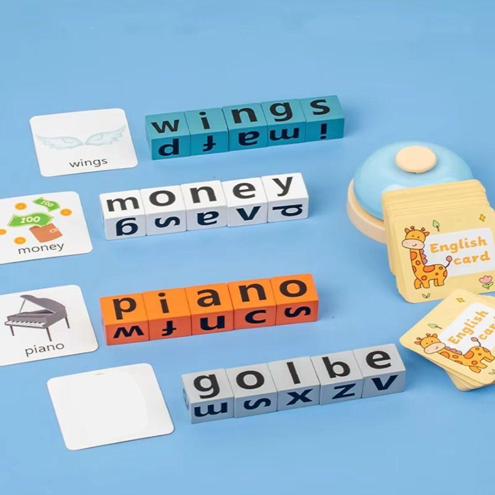 Baby Learning Cards Alphabet Spelling Game Word Spelling Game English Words Card Puzzle Game  Kids