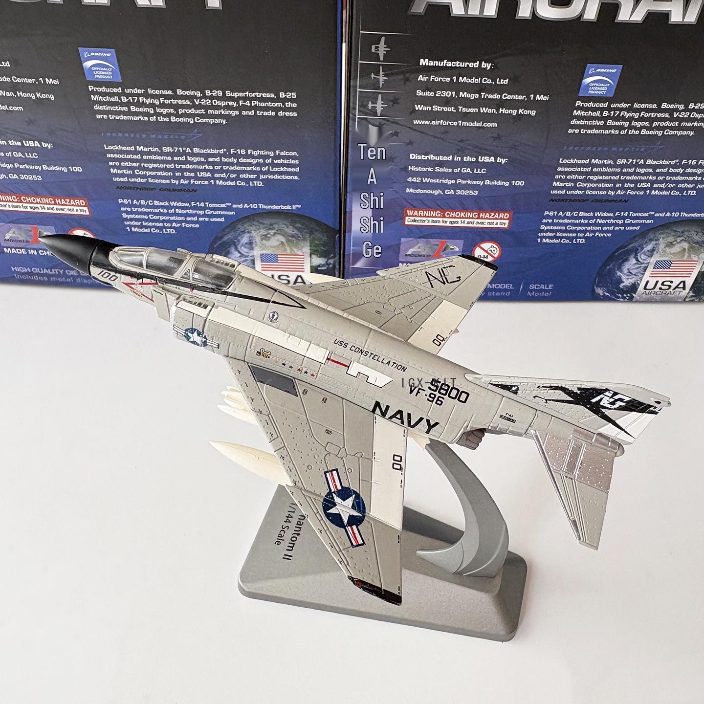 1/144 US F-4 Phantom Carrier Fighter Jet Model Military Alloy Replica
