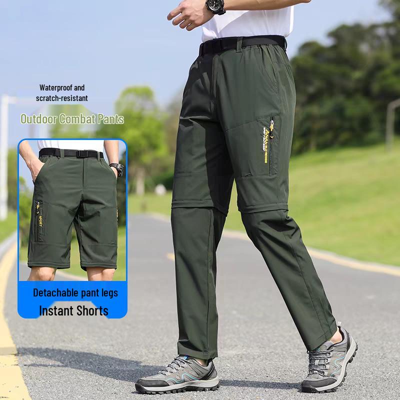 

Men s Quick-Dry Stretchable Outdoor Hiking Pants - Breathable, Lightweight, Removable for Summer Adventures 4XL