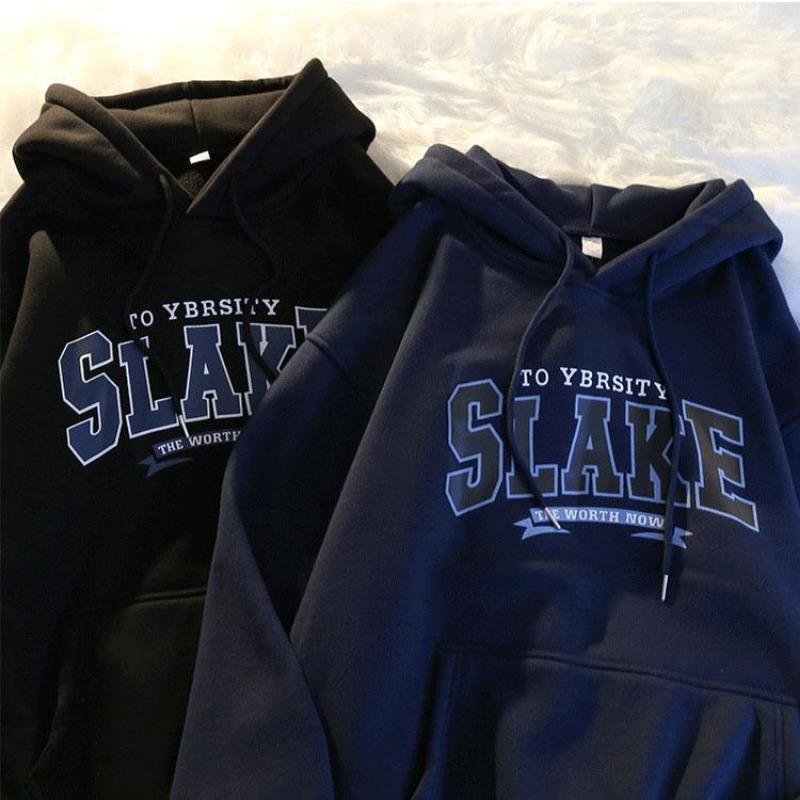 Women Long Sleeve Hooded O Neck Loose Pullovers Female Tops Solid Color Sweatshirts