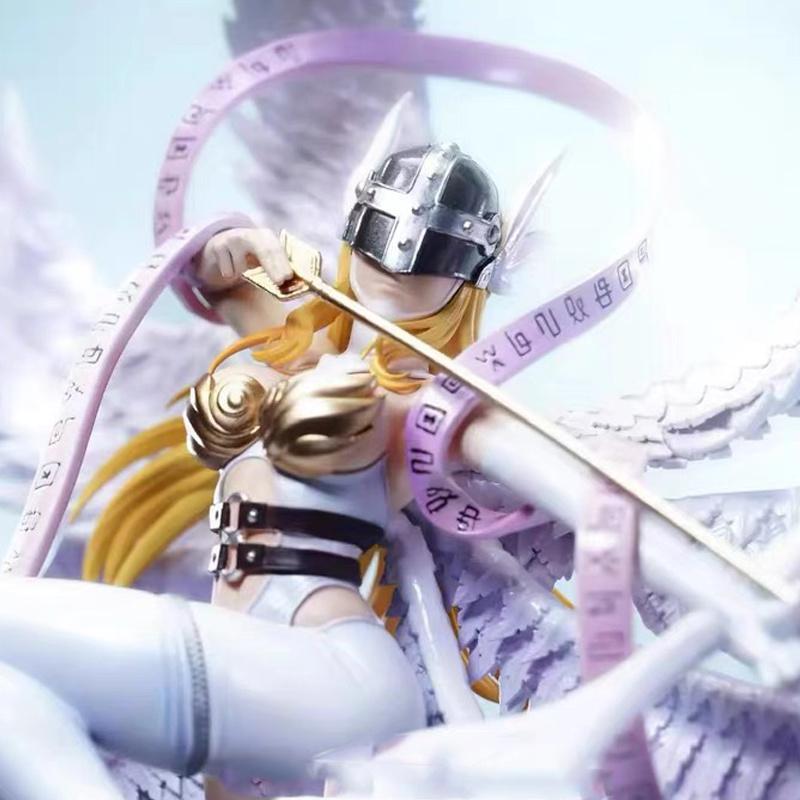 Latest 28CM Digimon Adventure Angewomon Figure - Archery Themed Anime Figurine Doll Statue Model Collectible Plaything Present
