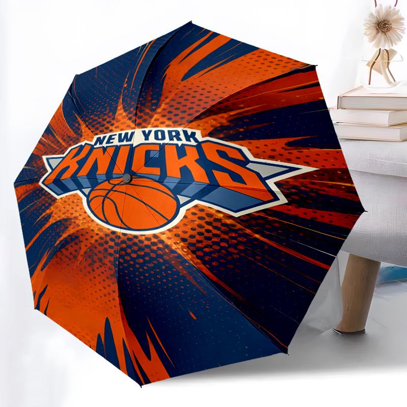 Printed Knicks logo Folding Umbrella,Outdoor,Leisure,And Travel Umbrella,Durable Umbrella Fabric,Birthday And Holiday Gift