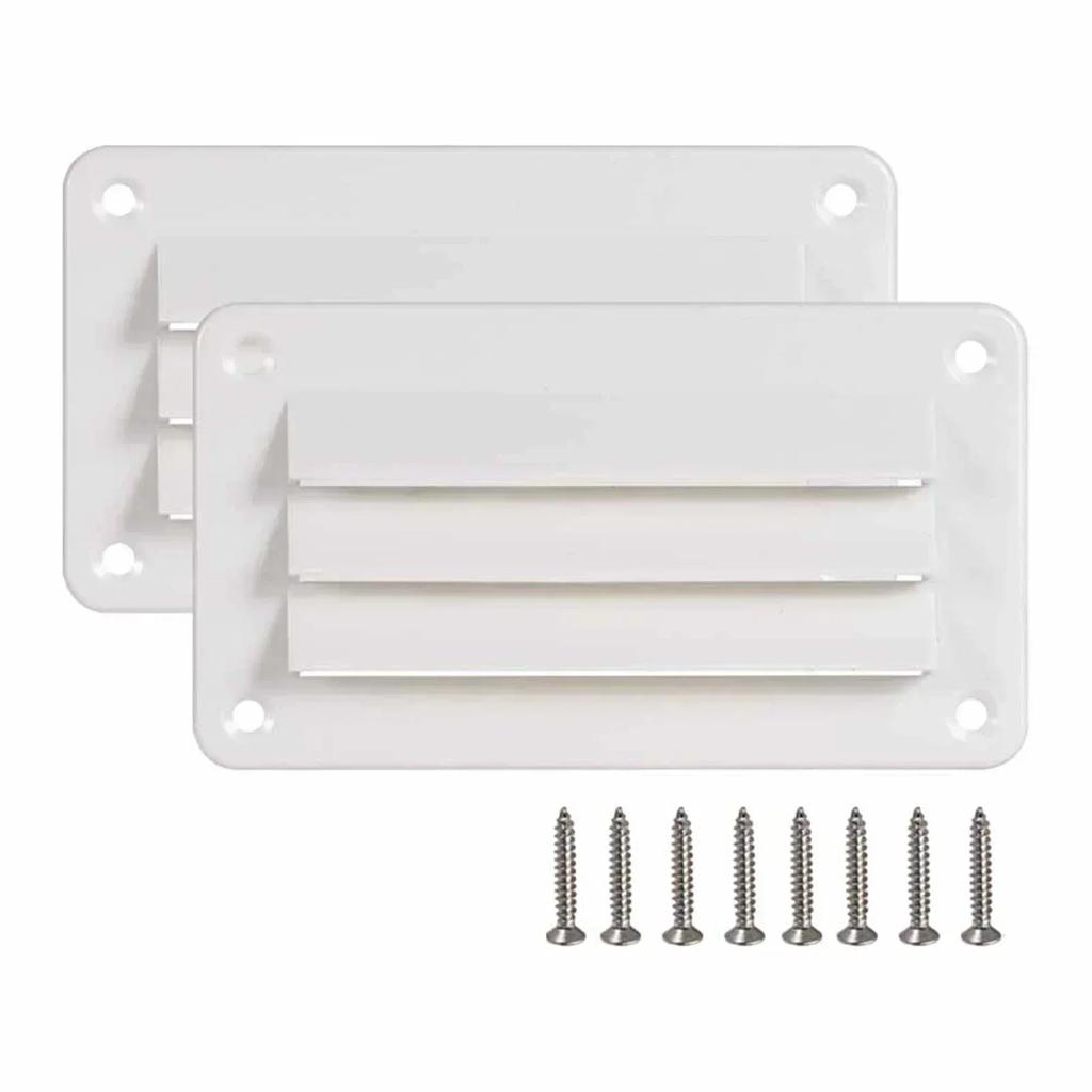 For Durable RV Exhaust Vent Covers 2pcs with Rounded Corners Made from ABS Plastic for Protection and Efficient Airflow