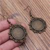 Drop & Dangle Earring Round Ear Hook Glass Cabochon Base Setting Tray Minimalist Jewelry ComponentsEarring Size 18x19mm QE025