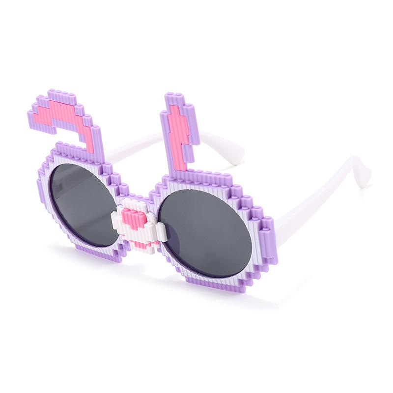 

Cartoon Cute Polarized Kids Sunglasses Full Frame Design Summer Uv Protection фіолетовий