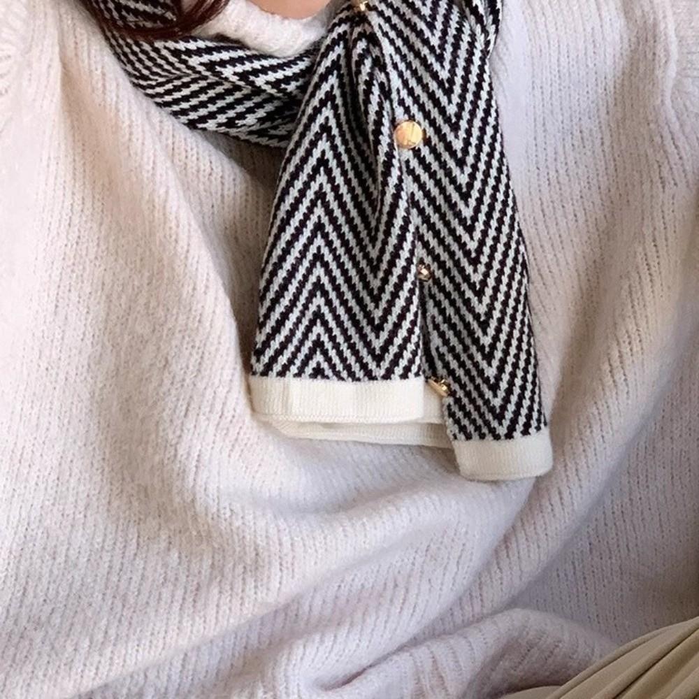 Plush Winter Cashmere Scarves with Button Long Shawl Classic Imitate Cashmere Scarf  Student