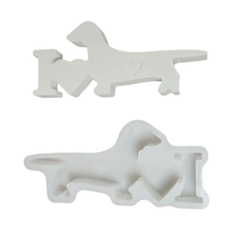 Heart Puppy Silicone Candle Molds for Epoxy Resin Handmade Candle Silicone Soap Molds Chocolate Fondant Silicone Mould 1