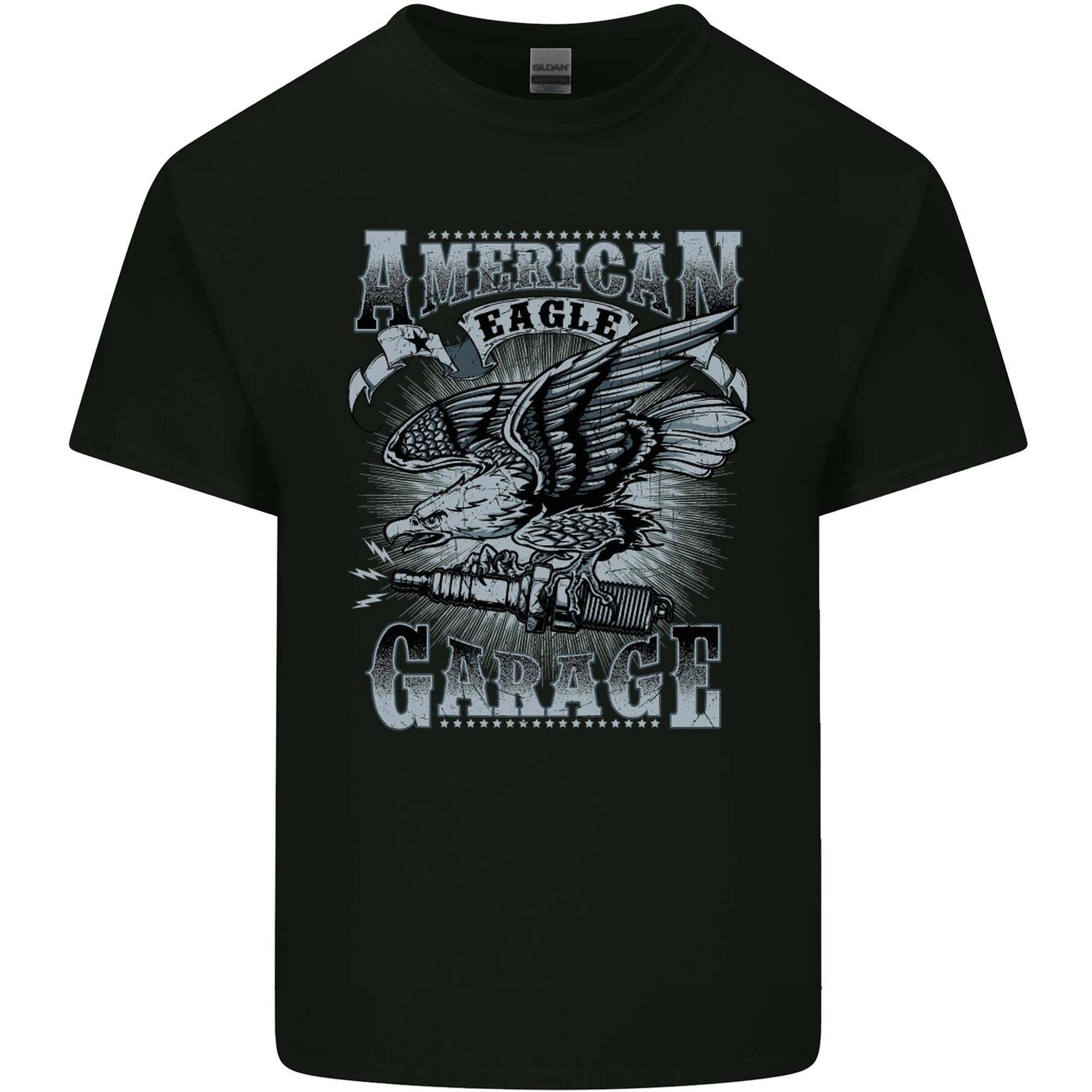 Eagle Garage Motorbike Motorcycle Unisexs Light Cotton TShirt S