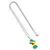 Vintage Guyana Map Necklace Stainless Steel Country Outline Pendant Necklace