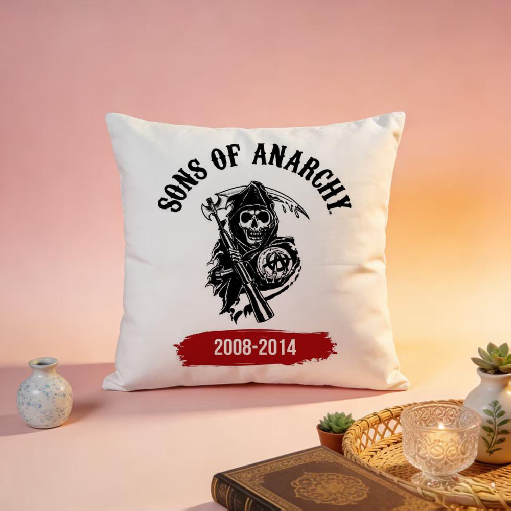 Fashion SSons of Anarchying Cushion Cover Premium SkinFriendly Pillow Case MultiPurpose for Home Office Travel