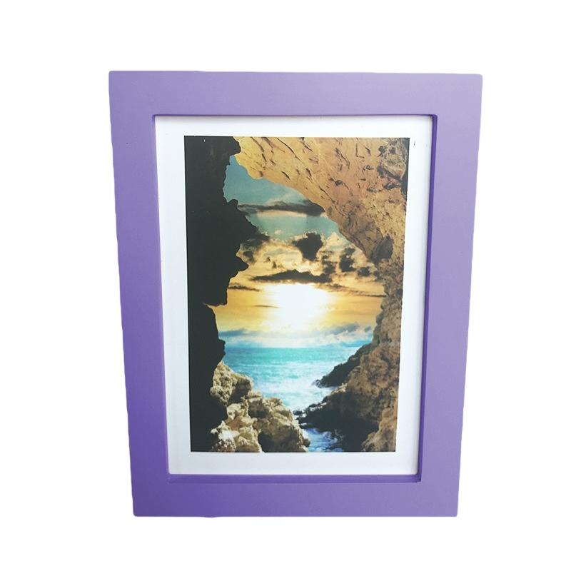 Wooden Colorful Creative Wall Calligraphy Photo Frame Poster Certificate Box Multi Size Drawings Poster Display Ornaments