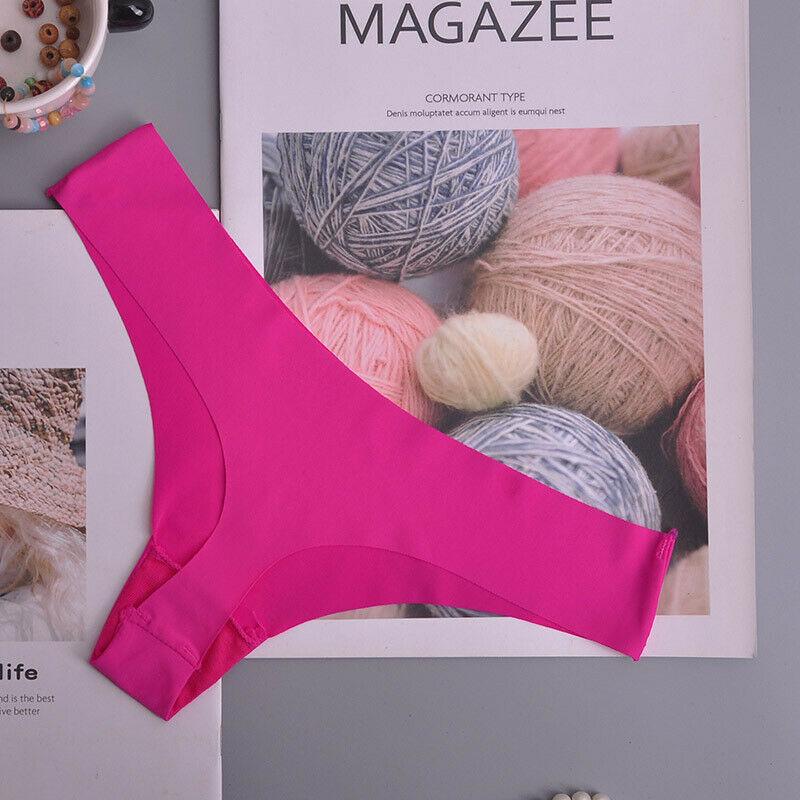 Sexy dámská ledová hedvábná tanga bezešvé spodní prádlo bikiny spodní prádlo