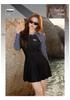 Plus Size Sporty Long Sleeve One-Piece Swimsuit with Tummy Control & Boyshorts for Women - 2025 Hot Springs Collection
